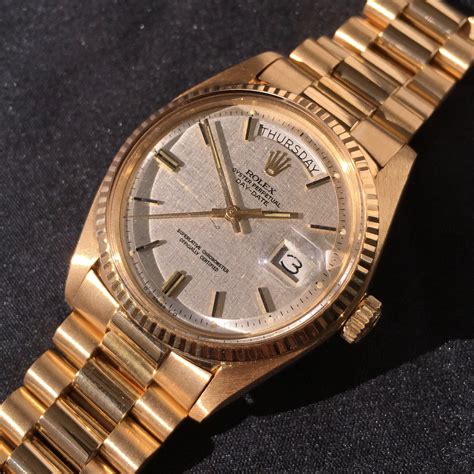 rolex president vintage 18k yellow gold watch 1803|Rolex presidential ladies 18k gold.